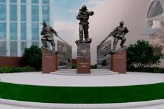 В Екатеринбурге на открытии монумента пожарным стало плохо сотруднику МЧС