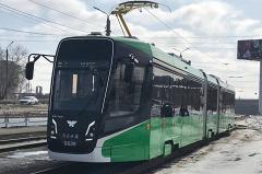 Трехсекционный трамвай от завода «Роскосмоса» начал обкатку в Челябинске