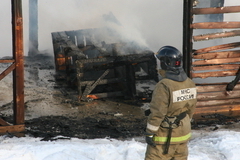 В центре Екатеринбурга сгорело летнее кафе