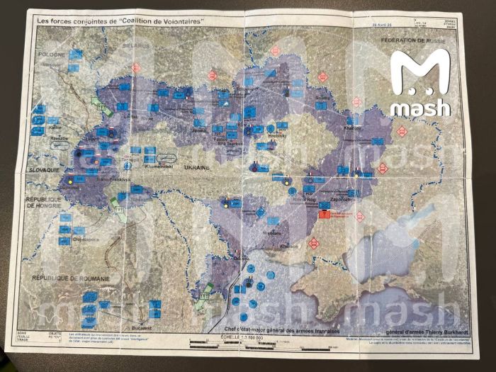 Карта Les forces conjointes de «Coalition de Volontaires». Фото: Mash