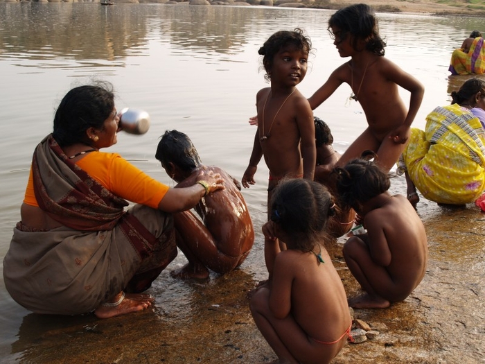 Bathing in Cambodia