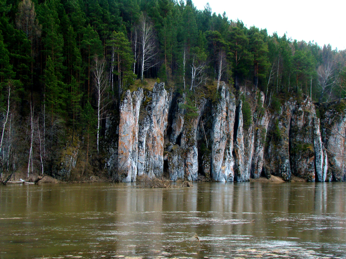 Река Чусовая весной