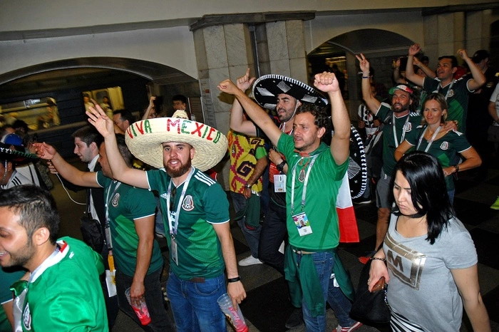 Перуанец сунул руку в карман болельщика из Мексики