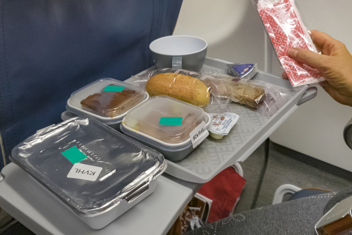 Пассажирка показала «по-настоящему жалкую» еду в самолете
