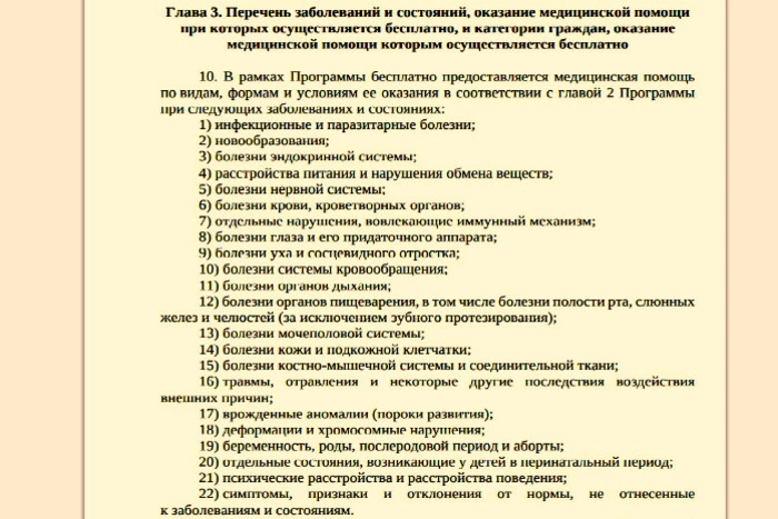 Куйвашев утвердил список заболеваний, при которых свердловчан должны лечить бесплатно