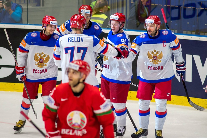 Сборная России по хоккею разгромила Белоруссию