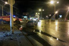 BMW сгорел после ДТП на улице Металлургов