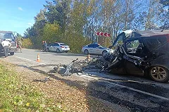 Под Ревдой в столкновении с «КамАЗом» погиб водитель минивэна