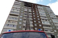 Квартира на 14-м этаже сгорела на ЖБИ