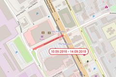 В Екатеринбурге закрыто движение по улице возле ТРЦ «Карнавал»
