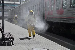 ВОЗ назвала вредным и неэффективным метод дезинфекции улиц от коронавируса, применямый в России