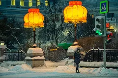 Абажуры Тимофея Ради снова украсили проспект Ленина