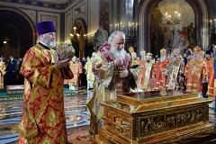 Мощи святого Спиридона прибывают в Москву в Храм Христа Спасителя