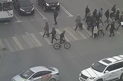 Полиция ищет свидетелей ДТП у гимназии, видевших лицо велосипедиста-нарушителя