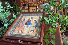 Православные христиане празднуют Троицу