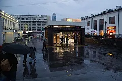 Столпотворение возникло на станции метро «Площадь 1905 года» по завершении Дня строителя