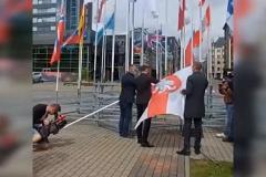 Мэр Риги распорядился снять флаги IIHF с городской площади