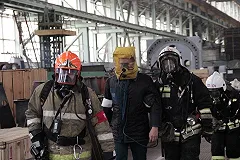 На Уралмаше прошли совместные учения заводчан и сотрудников МЧС