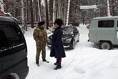 Казаки снова приехали на лед Балтыма, чтобы помешать дрифтерам устраивать гонки