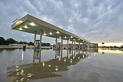 Наводнение в США: по дорогам Луизианы плавают рыбы