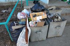 Из многоквартирного дома в Екатеринбурге уже месяц не вывозят мусор