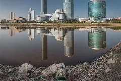Фото с рыбаком на обмелевшем Городском пруду попало в подборку National Geograph