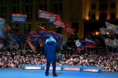 Путин выступил на Манежной площади с победной речью