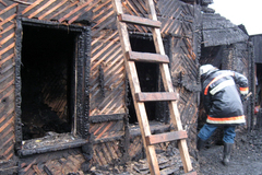 На улице Проезжей был крупный пожар