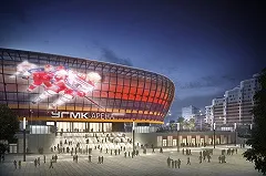 В Екатеринбурге двое рабочих сорвались с высоты во время строительства ледовой арены