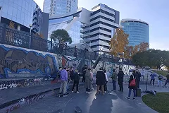 На Набережной Городского пруда снимают молодежную криминальную драму