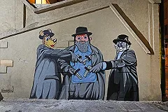 Уральский художник Слава ПТРК изобразил героев «Простоквашино» в образе гангстеров от Гая Ричи