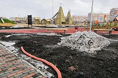 В Свердловской области парк, построенный почти за 100 млн, утонул в грязи