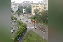 На Эльмаше из-за ливня встал «Львенок»