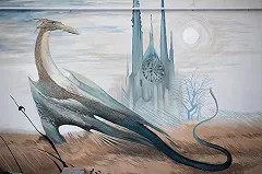 В центре Екатеринбурге появился стрит-арт с драконом