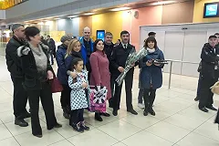 В Кольцово встречали команду «ВИЗ-Синара»