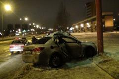 Пассажир «Шевроле Круз» погиб сегодня ночью в ДТП в Екатеринбурге