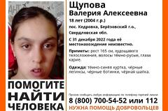 Под Екатеринбургом в новогоднюю ночь пропала 18-летняя девушка