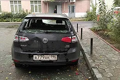 Сотонину из «Лиги ЖКХ» хулиганы изуродовали автомобиль