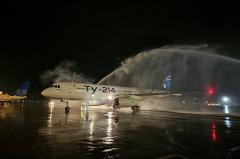 В Сочи приземлился первый пассажирский рейс, выполненный на Ту-214