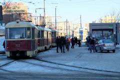 В центре Екатеринбурга было остановлено движение трамваев