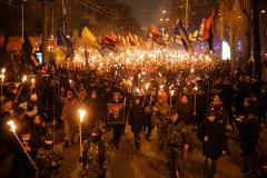 Тысяча бандеровцев приняла участие в факельном шествии в Киеве