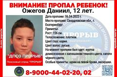 В Екатеринбурге пропал 12-летний мальчик со шрамом на брови