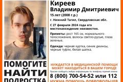 В Свердловской области пропал 15-летний подросток