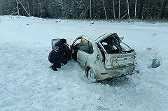 Два человека в «Ладе» погибли накануне утром на трассе Екатеринбург — Тюмень