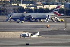 Самолет British Airways загорелся на рулежной дорожке в аэропорту Лас-Вегаса