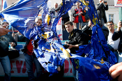 Греки протестуют против санкций в отношении РФ