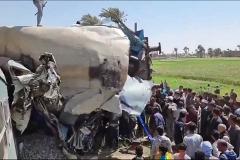 В Египте произошла крупная железнодорожная катастрофа. Погибли десятки человек