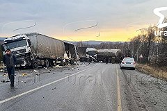 Трассу М-5 «Урал» перекрыли в обе стороны из-за массового ДТП