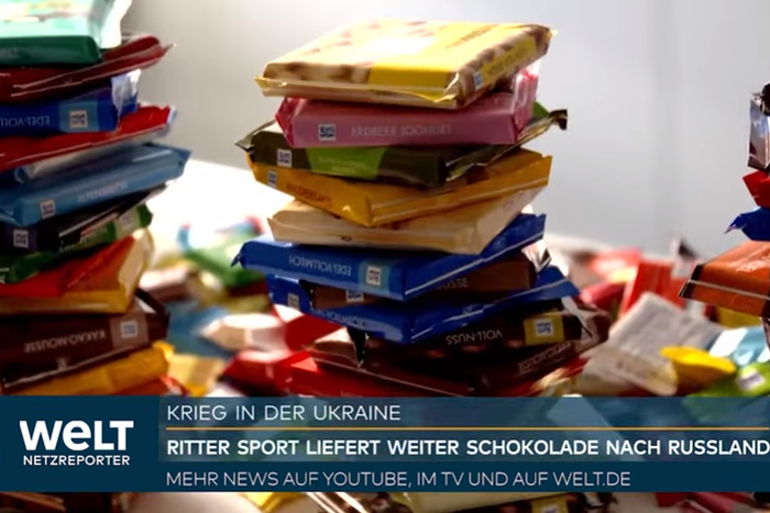 «Гитлер Спорт». Сочувствующие Украине атакуют производителя шоколада Ritter Sport