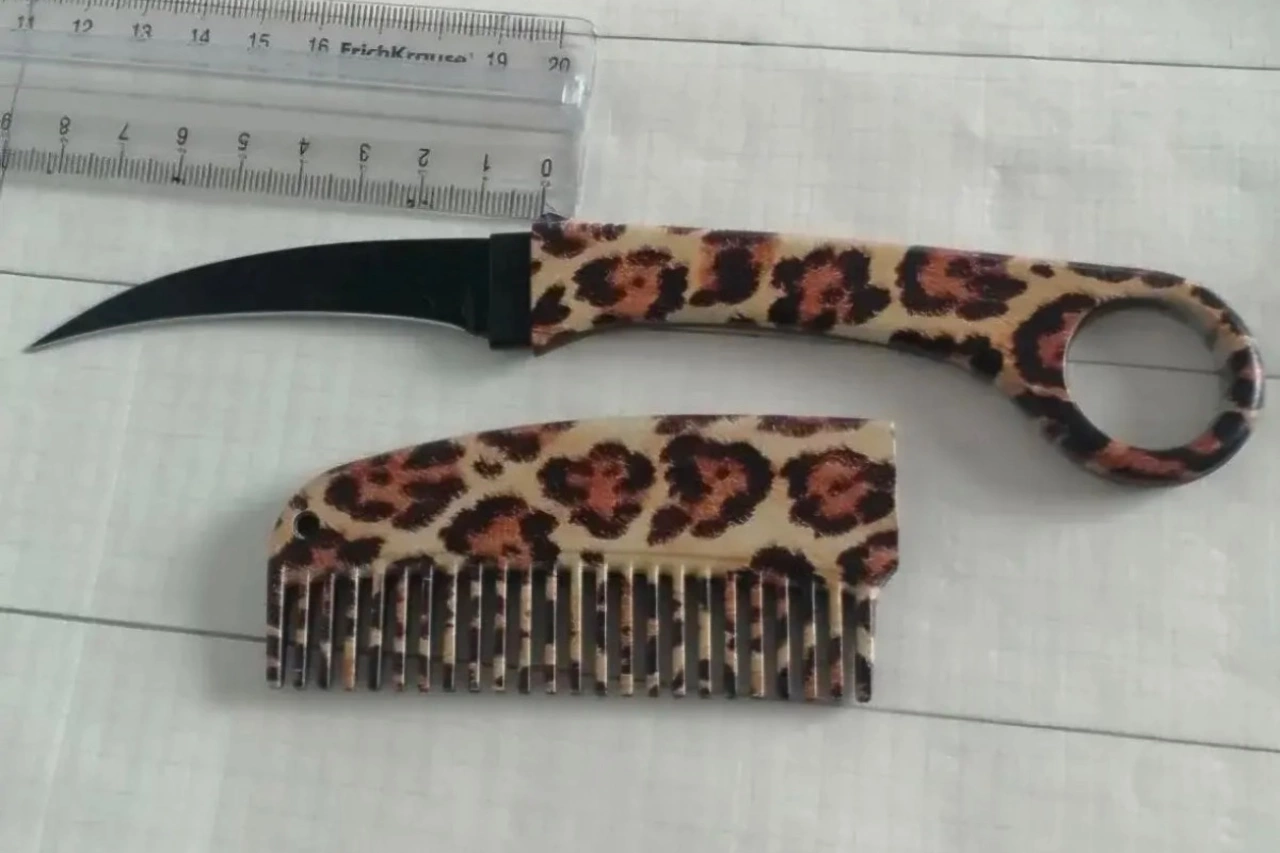 Леопардовую расческу с сюрпризом пыталась пронести свердловчанка в суд